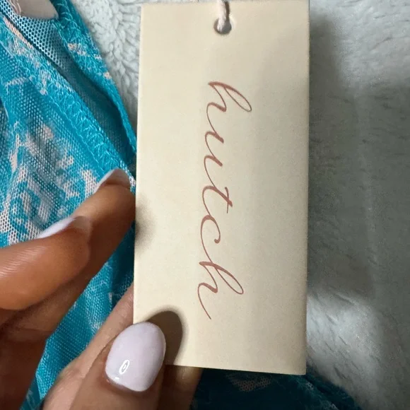 NWT- Hutch Aura Floral Semi Sheer Maxi One Shoulder Cover Up - Picture 5 of 11